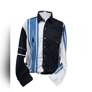 Plains Western Wear Colorblock Snap Button Shirt Aztec Western Men’s Large